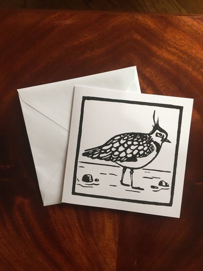 Discover Lapwing Handprinted Gift Card