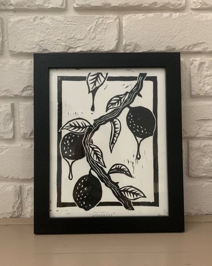 Discover Athanasius Linocut print