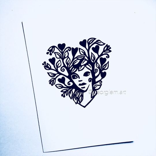 Discover Arty Heart Cards - Mother