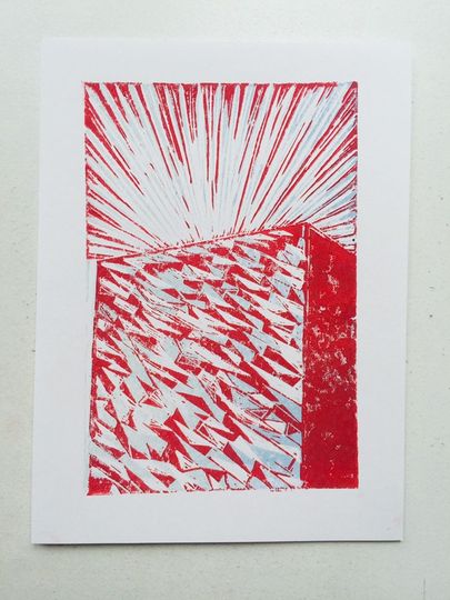 Discover Dual Colour Titanic Museum Original Handmade Lino Print