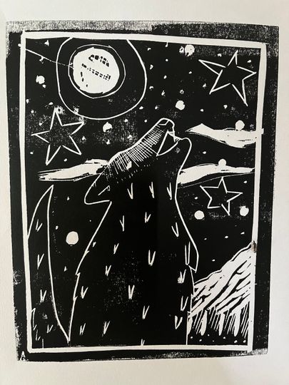 Discover Wolfspirit woodcut