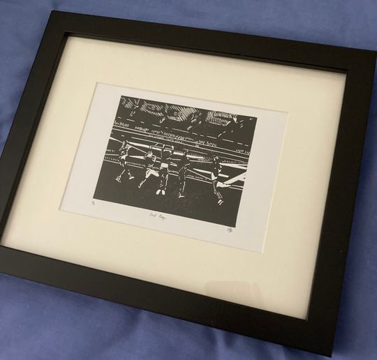 Discover The Lost Boys 87: This hand made print pictures the lost boys hanging under the train tracks in Joel Schumachers classic 80s vampire film