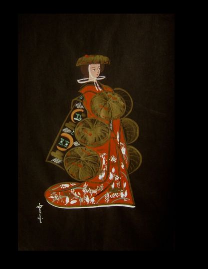 Discover Vintage mid century Japanese Woodblock print dancing figures Sadanobu Hasegawa