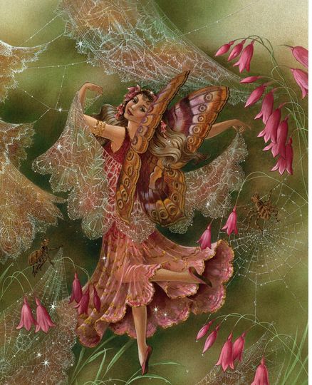 Discover Shirley Barber Original Vintage Fairies Print  Fairyland - Forest and Woodland Creatures - Unique Gift