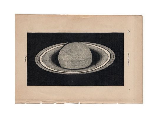 Discover Antique Print of Saturn - Original Astronomy Artwork circa 1884
