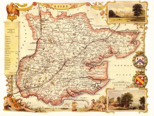 Discover Essex 1841 - Antique English County Map - Gicle Fine Art Heavyweight Archival Paper - A3 size 11.7x16.5 ins - Unframed - FREE DELIVERY