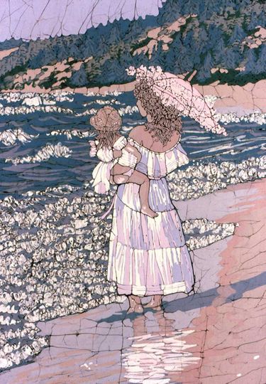 Discover Wave Watchers Batik Limited Edition Print