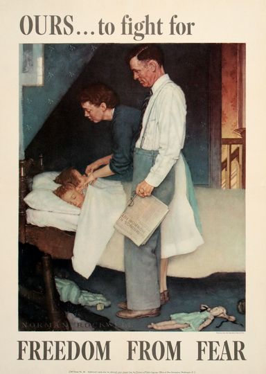 Discover Norman Rockwell Original Freedom from Fear Poster from 1943