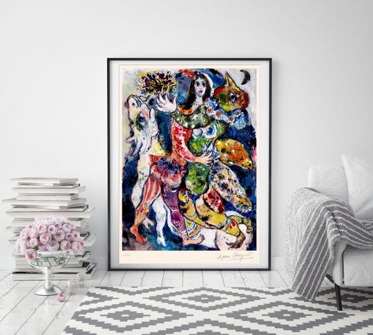 Discover MARC CHAGALL 'Circus Scene' - Original Vintage Lithograph with Certificate of Authenticity