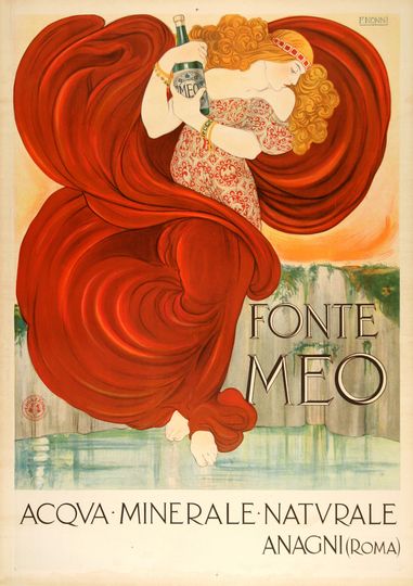 Discover Original Vintage Fonte Meo Italian Poster by Nonni c1910 - Mineral Water