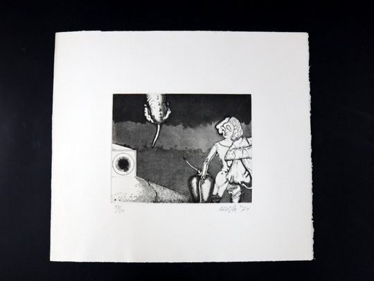 Discover Hand signed lithograph C. REVILLA (1940-2021), edition 33/50