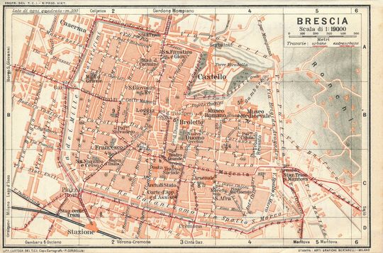 Discover 1927 Brescia Italy Antique Map