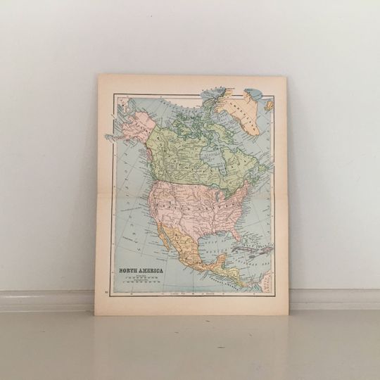 Discover 1893 United States Map - Antique Lithograph of America
