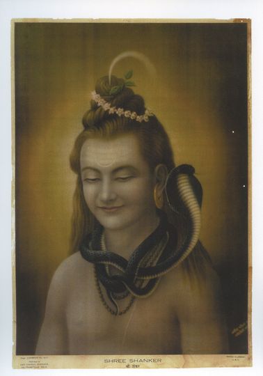 Discover Shiva ... Contemporary reprint of vintage Indian print.
