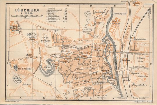 Discover 1913 Luneburg Germany Antique Map