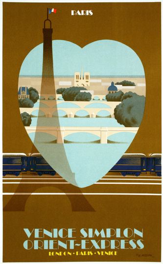 Discover Original Vintage Poster for Venice Simplon Orient Express by Fix Masseau 1979 - Paris