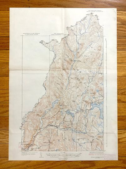 Discover Antique Pittsburg, New Hampshire 1927 US Geological Survey Topographic Map  Clarksville, Happy Corner, Indian Stream, Connecticut Lake, NH