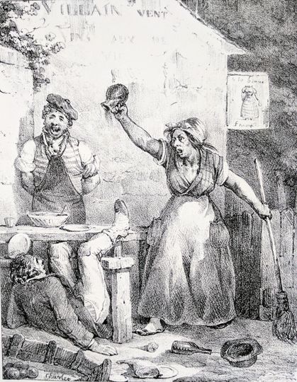 Discover Nicolas Toussaint Charlet "La Femme Feroce" lithograph, reproduction
