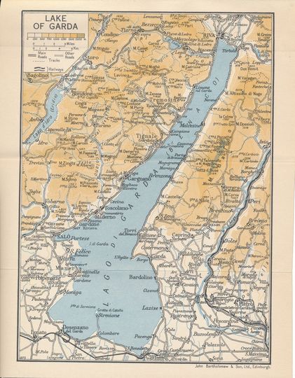 Discover 1960 Lake Garda Italy Vintage Map