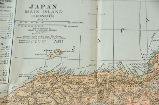 Discover 1928 Japan Antique Map