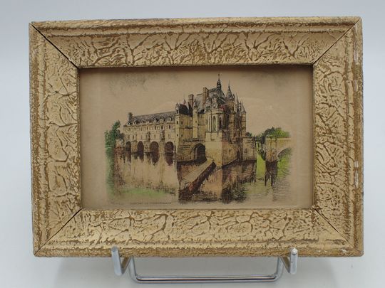Discover vintage lithograph of Chateau de Chenonceaux
