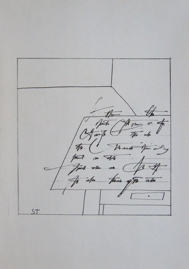 Discover Saul Steinberg - "Illustration VI" - Limited edition Offset Lithograph published by Galerie Maeght - 1983