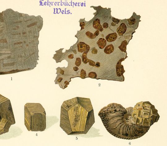 Discover 1910 Pyrite Antique Crystal Prints Rocks Gemstone Minerals Framing home decor