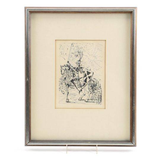 Discover Salvador Dali Restrike Etching on Paper "El Cid"