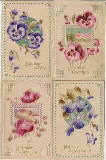 Discover Antique Embossed Birthday Post-Cards  Birthday Greetings