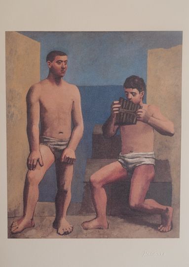 Discover Fine Cubist limited edition print - Blue period portrait of a two men, Pablo Picasso, signed & numbered