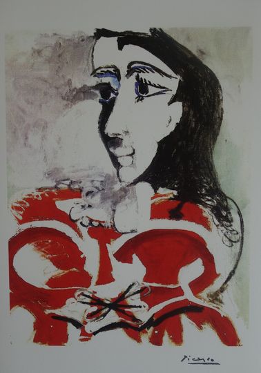 Discover Fine Cubist edition print - portrait of a woman, Pablo Picasso, signed & stamped