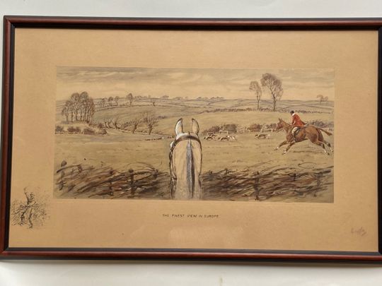 Discover The Finest View In Europe by Snaffles Circa 1926, signed in pencil & blindstamp, with hand coloured 45x70cm (17x28ins)