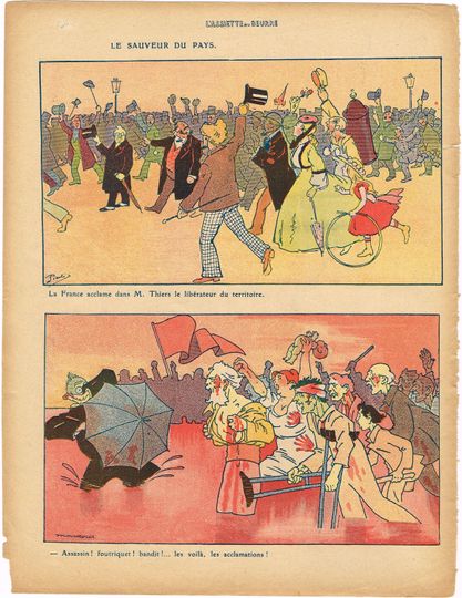 Discover Vintage antique Edwardian French cartoon cutting prints - zombies