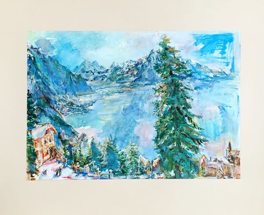 Discover 1962 - Oskar Kokoschka - LITHOGRAPH,  Large size:35,5x43cm