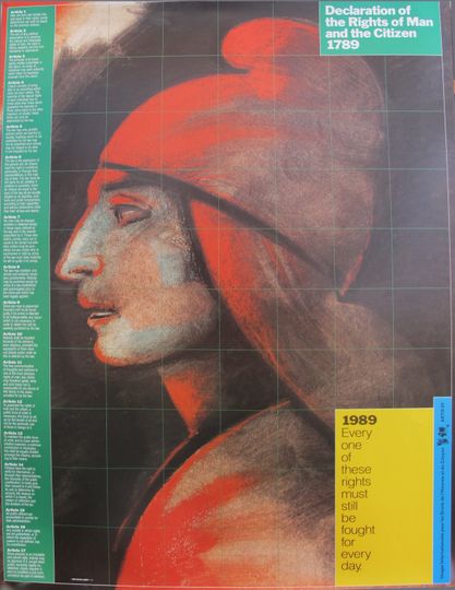 Discover 1989 Original Poster for Artis 89's Images Internationales pour les Droits de l'Homme et du Citoyen - Declaration