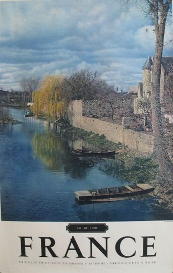 Discover 1950s Vintage French Travel Poster, Val de Loire