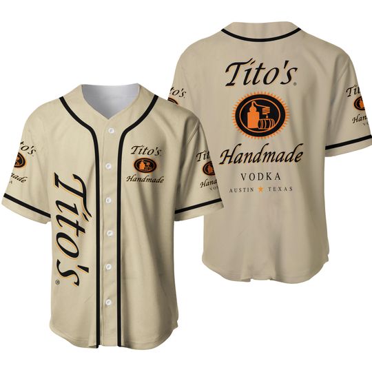 Discover Beige Tito's Baseball Jersey