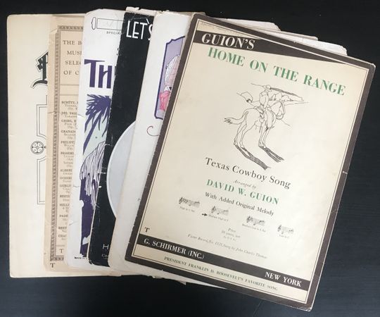 Discover 1930's American Music Sheets (Set of 6), Home on the Range