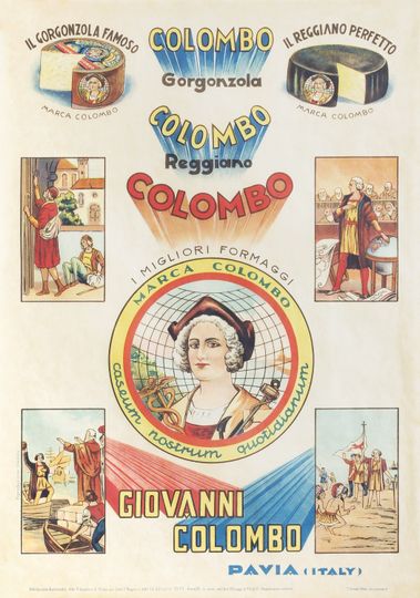 Discover 1933 Italian Cheese Poster,  Giovanni Columbo - Gorgonzola