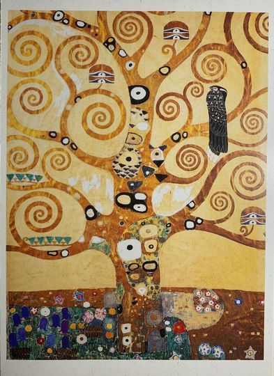 Discover 1992 original taschen postcard print, gustav klimt 'tree of life, central section, pattern for the stoclet frieze' painted 1905 - 1909