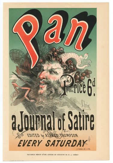 Discover Jules Cheret lithograph "Pan"