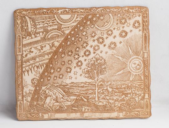 Discover Flammarion engraving, laser woodcut engraving /Wall art Classic esoteric engraving