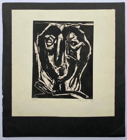 Discover Ilse Kleinman (1925-2012) Abstract RARE signed Linocut