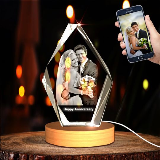 Discover Iceberg Personalized 3D Engraved Photo (Birthday, Wedding , Memorial, Mother's Day, Valentine's, Christmas, Personalized Anniversary Gift)