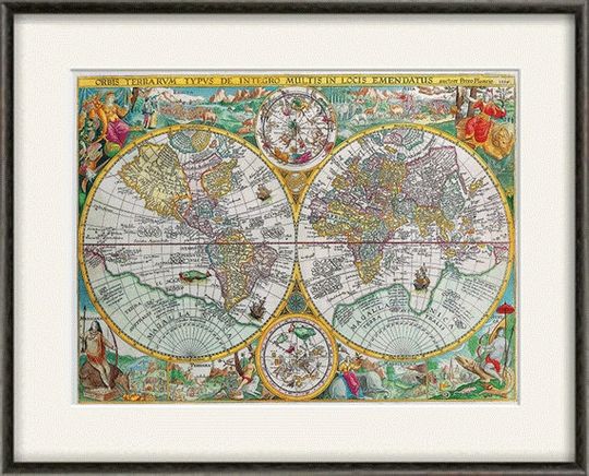 Discover Vintage World Map Print for Home Wall Decoration