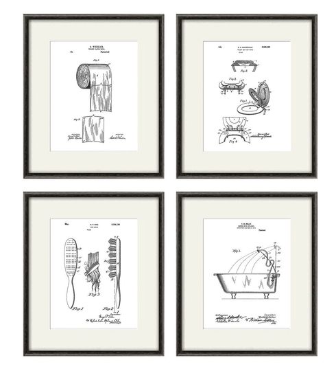 Discover Vintage Bathroom Patent Art Print for Bathroom Decor