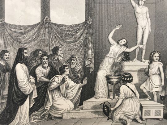 Discover 1849 Roman Art & Sculpture Large Original Antique Engraving - Mounted and Matted - Available Framed - Ancient Civilisation - Classics - Rome