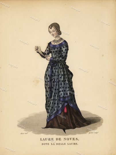 Discover 19th Century Hand colored Costume Engraving Galerie franaise de femmes clbres Decorative art wall art Women French Costume large print
