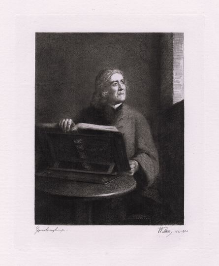 Discover 1800s Thomas GAINSBOROUGH Antique Etching "Church " FRAMED Signed Gallery Certificate
