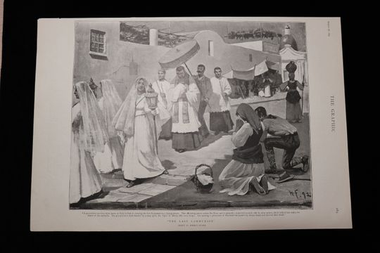 Discover Original Antique Print The Last Communion Catholic The Graphic Illustration